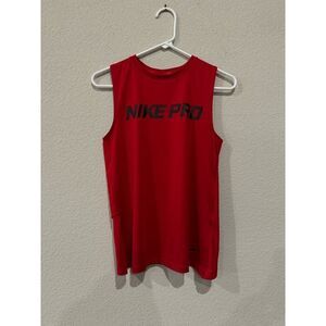 Nike Men's Size Small Dri-FIT Pro Tank Top Red